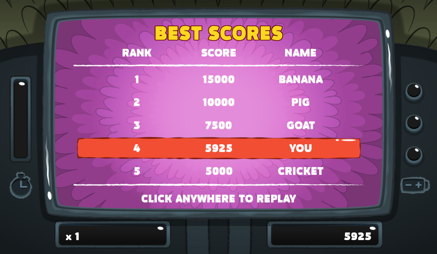 PGBC Game Lad Blitz Game Best Scores Screenshot.