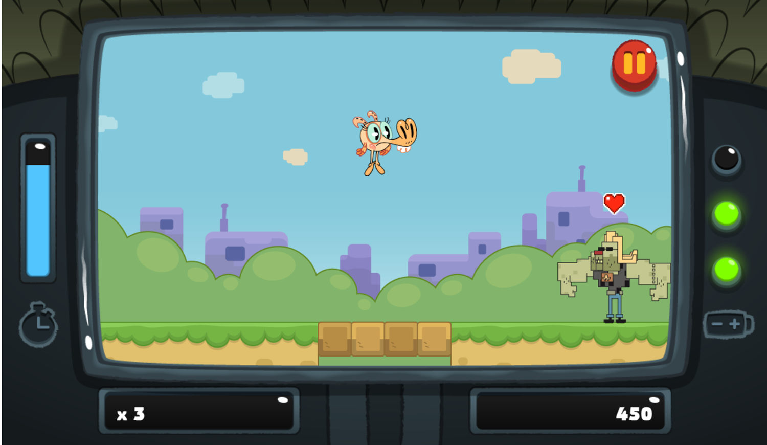 PGBC Game Lad Blitz Game Zap The Monsters Gameplay Screenshot.