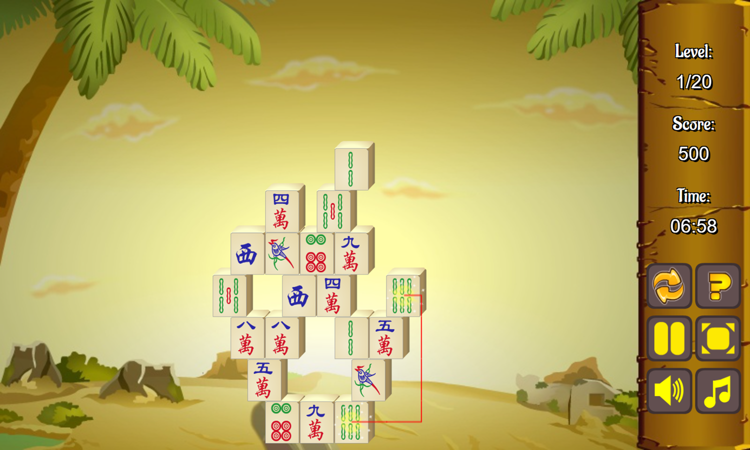 Pile of Tiles Connect Game Play Screenshot.