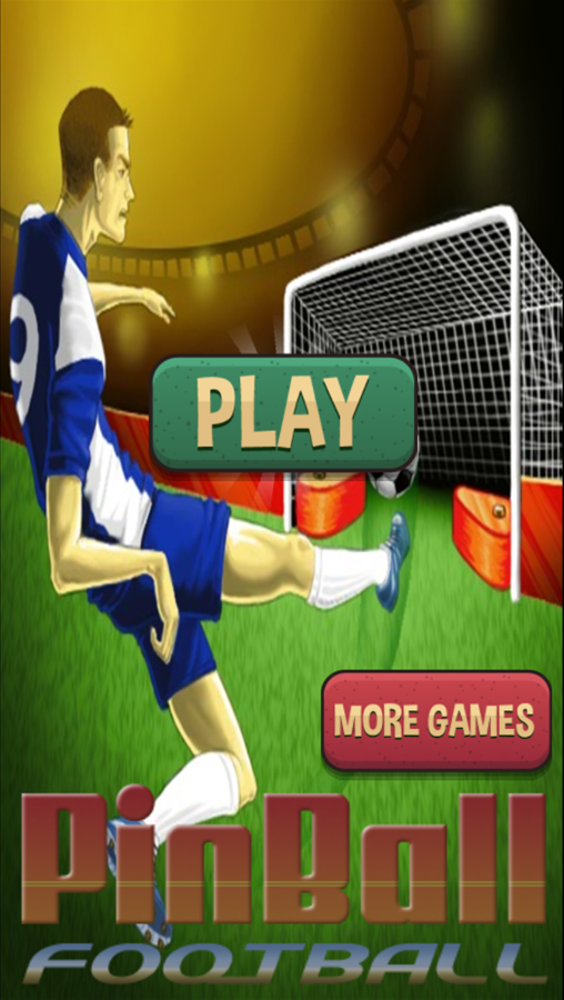 Pinball Football Game Welcome Screen Screenshot.