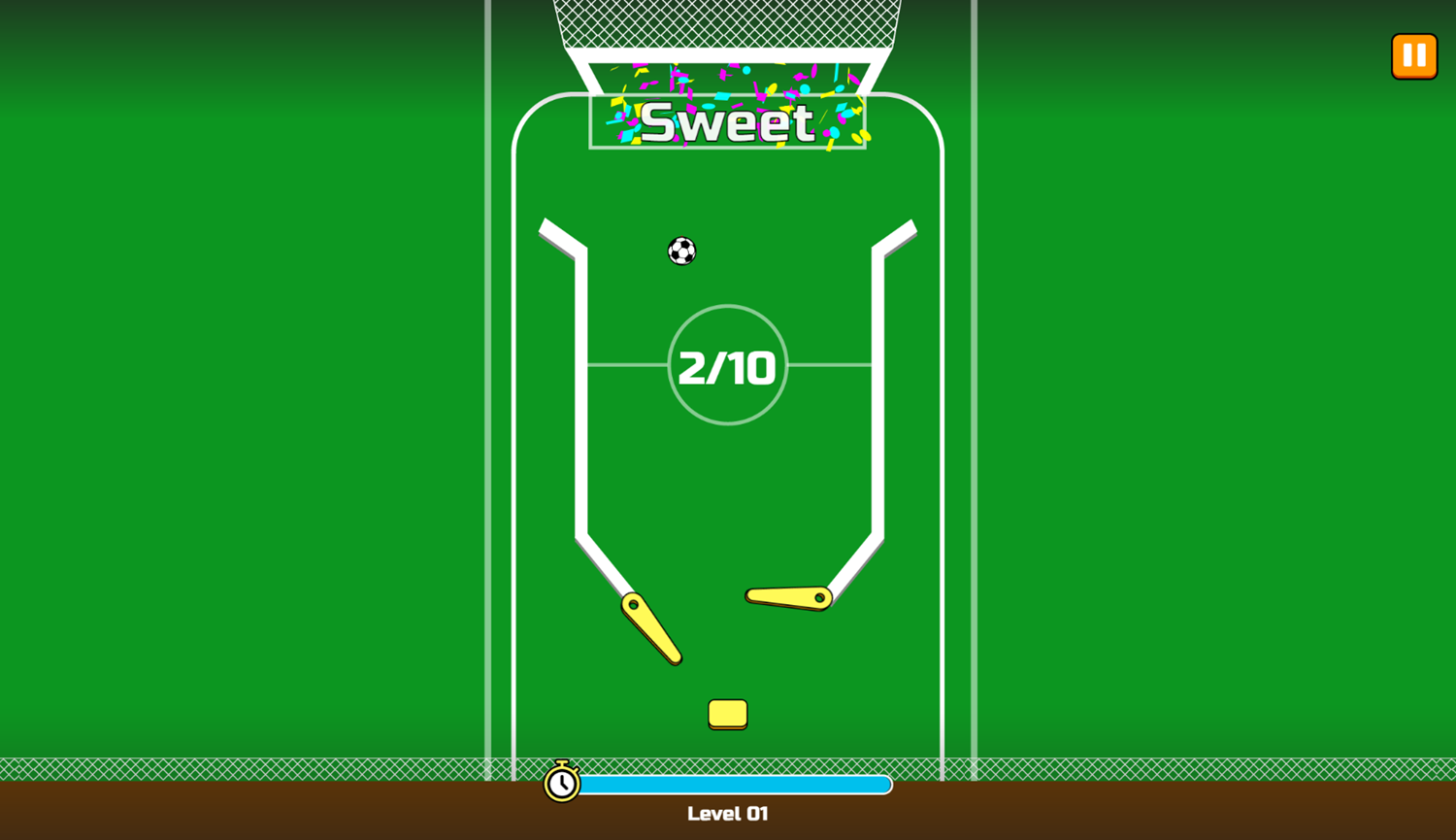 Pinball World Cup Game Level Play Screenshot.