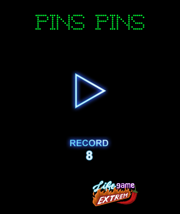 Pins Pins Game Over Screenshot.