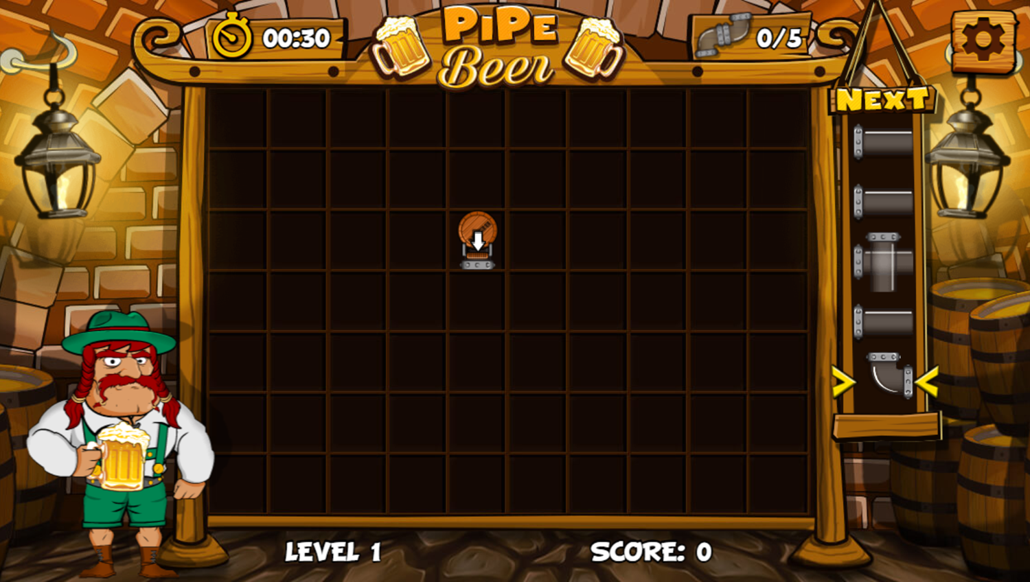 Pipe Beer Game Level Start Screenshot.