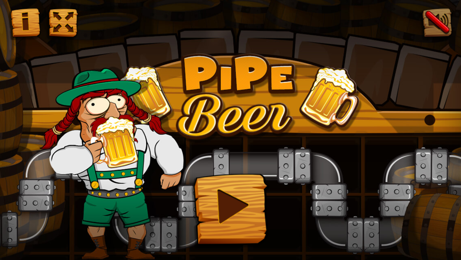 Pipe Beer Game Welcome Screen Screenshot.