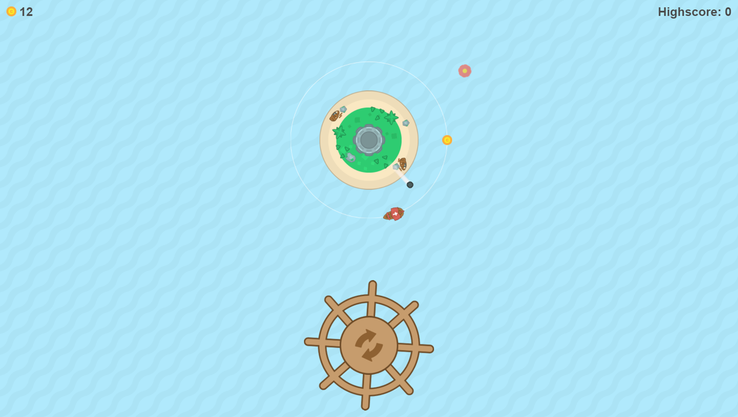 Pirate Patrol Game Play Screenshot.