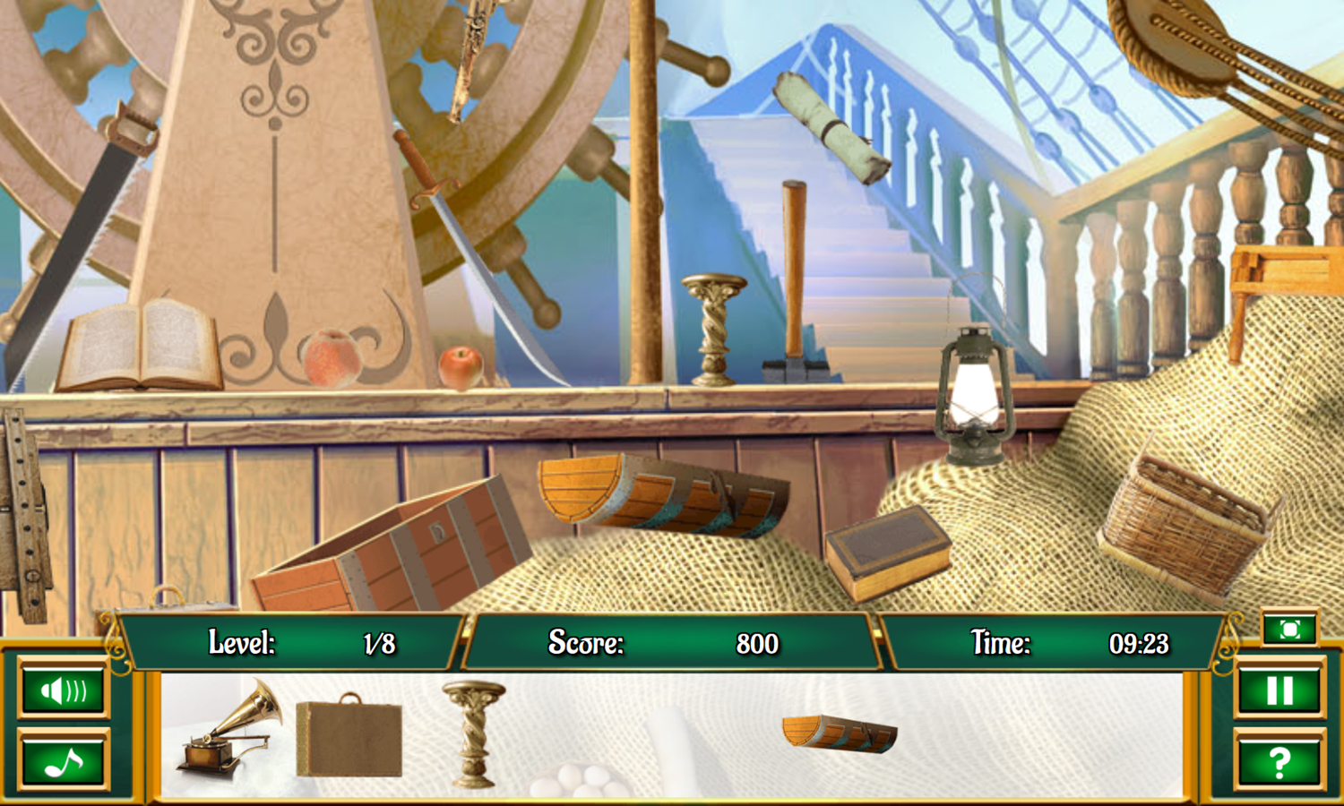 Pirates and Treasures Game Stage 1 Play Screenshot.