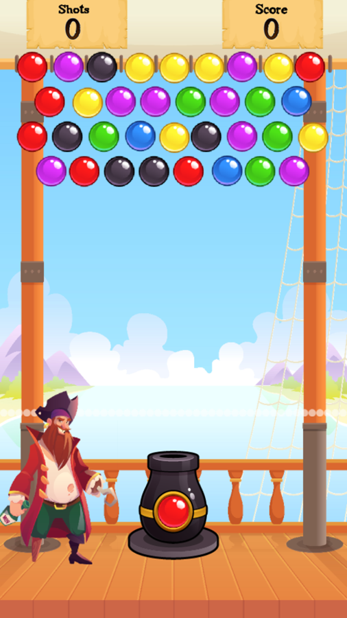 Pirates Shooter Game Start Screenshot.
