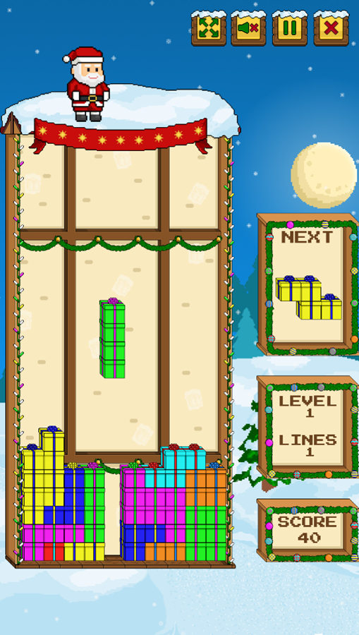 Pixel Christmas Game Play Screenshot.