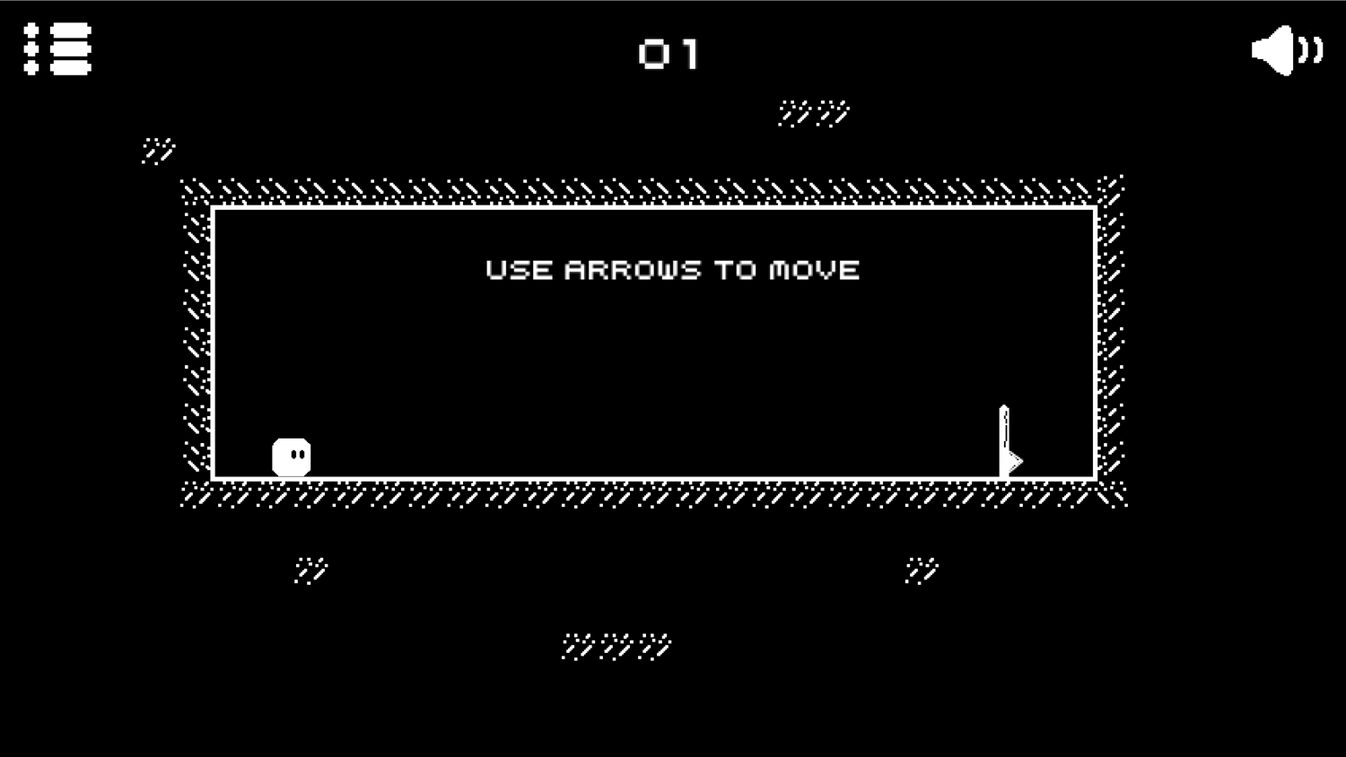 Pixel Dash Game Move Instructions Screenshot.