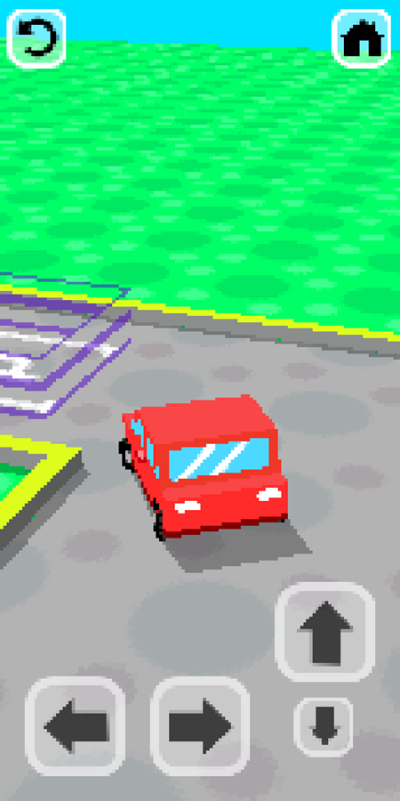 Pixel Park 3D Game Turn Corners Screenshot.