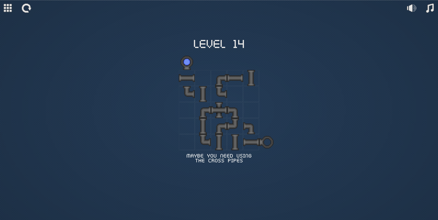 Pixel Pipes Game Cross Pipes Screenshot.