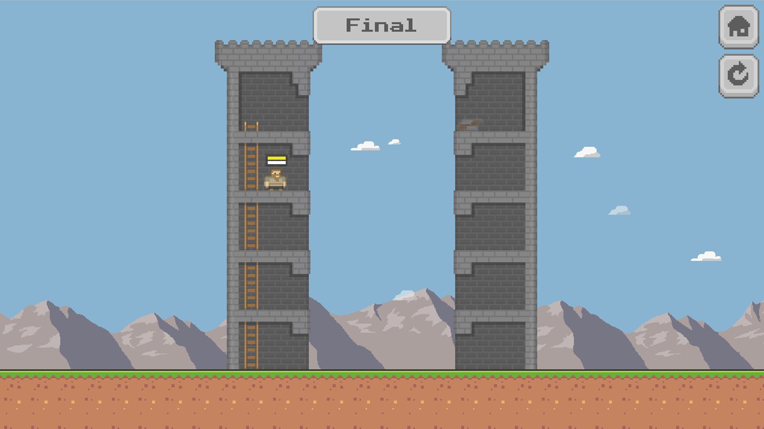 Pixel Tower Battle Game Final Level Beat Screenshot.