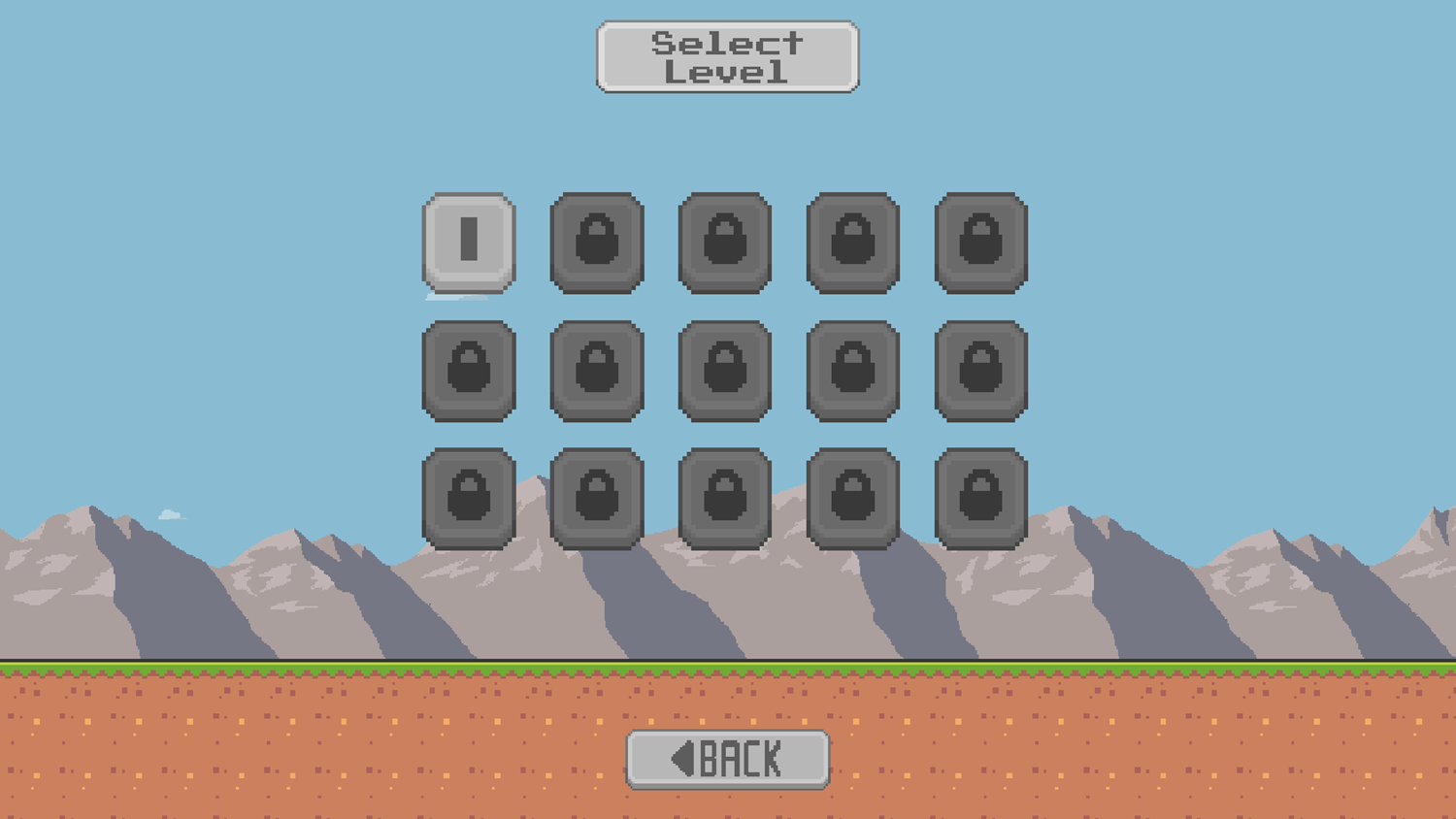 Pixel Tower Battle Game Select Level Screenshot.