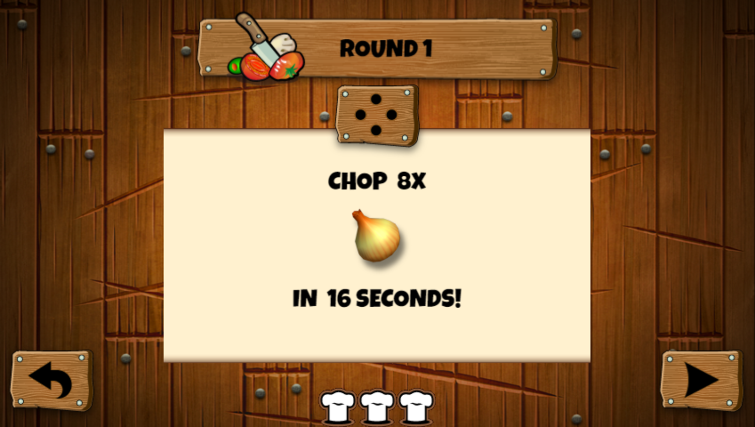 Pizza Ninja 3 Game Challenges Round Goal Screenshot.