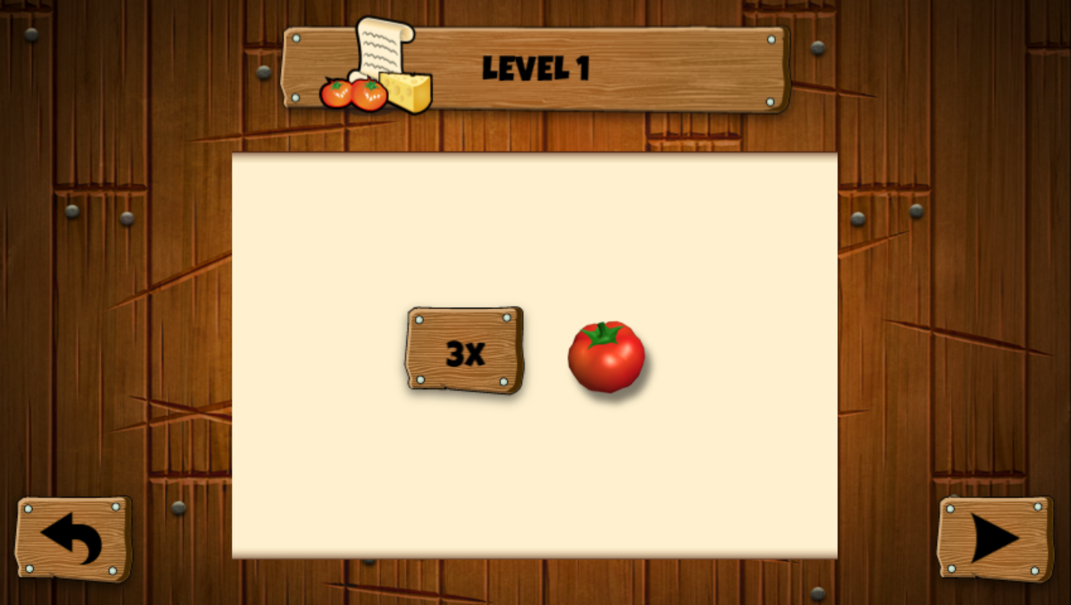 Pizza Ninja 3 Game Memory Level Goal Screenshot.