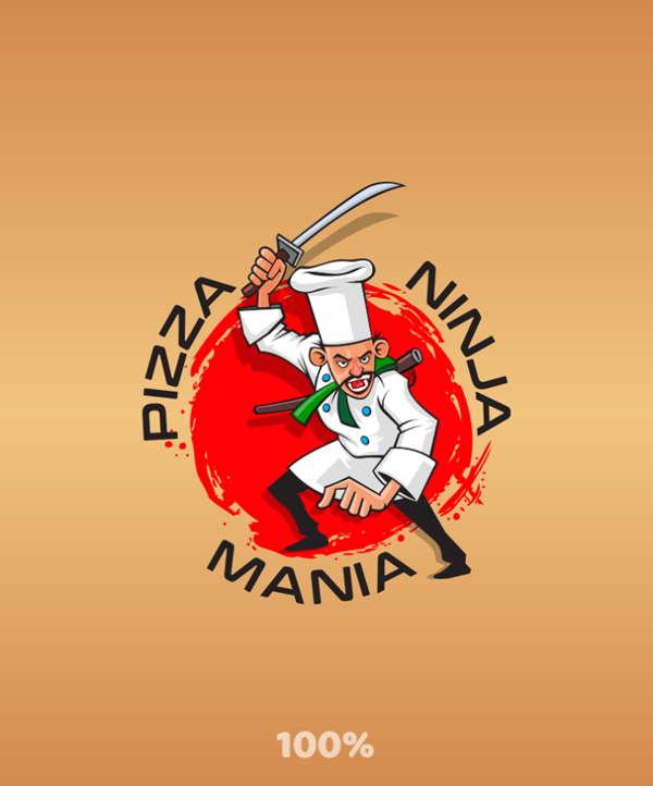 Pizza Ninja Mania Game Welcome Screen Screenshot.