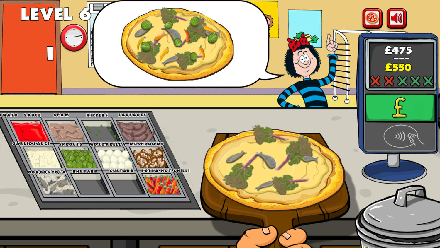 Pizza Party Game Play Screenshot.