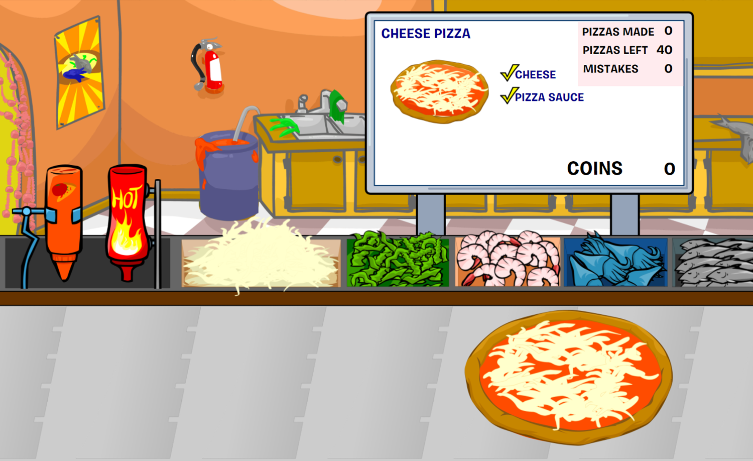 Pizzatron 3000 Game Play Screenshot.