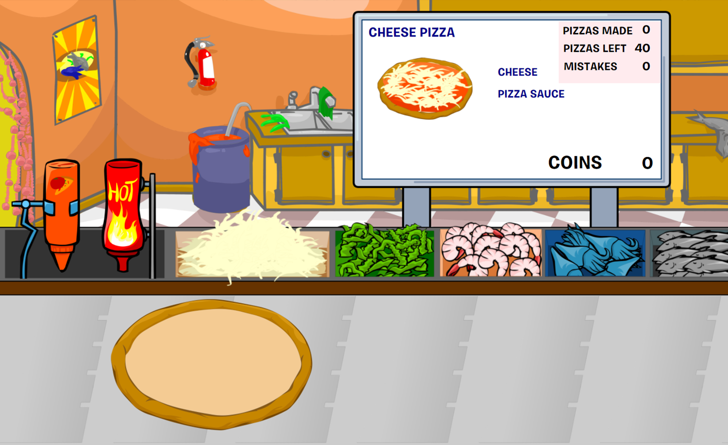 Pizzatron 3000 Game Start Screenshot.