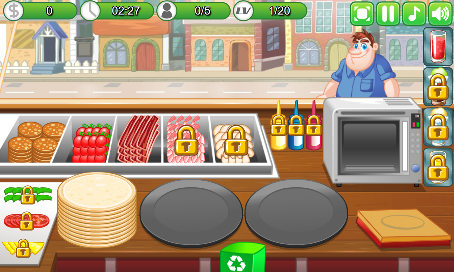 Pizzeria Game Level Start Screenshot.