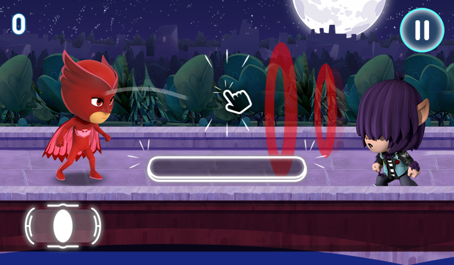 PJ Masks Howling Havoc Game How To Play Screenshot.