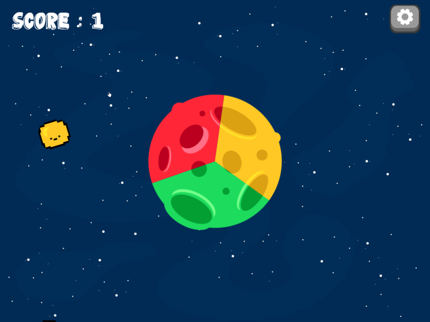 Planet Spin Game Screenshot.