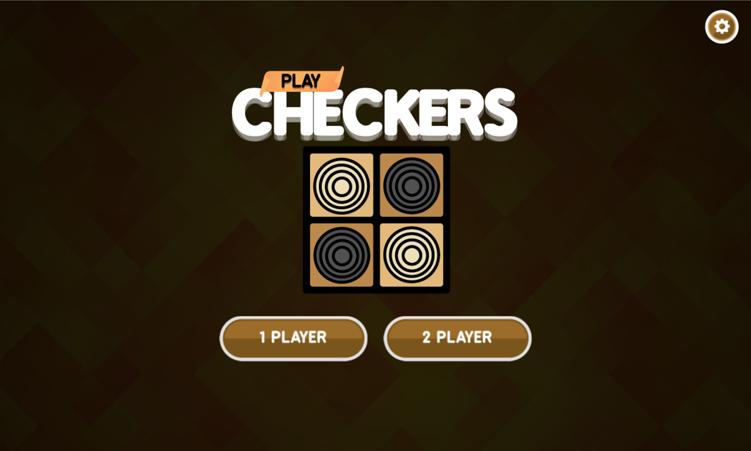 Play Checkers Game Players Select Screen Screenshot.