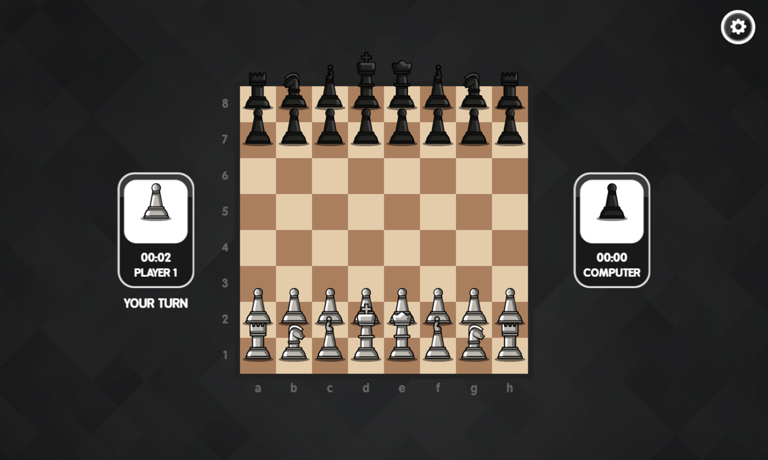 Play Chess Game Start Screenshot.