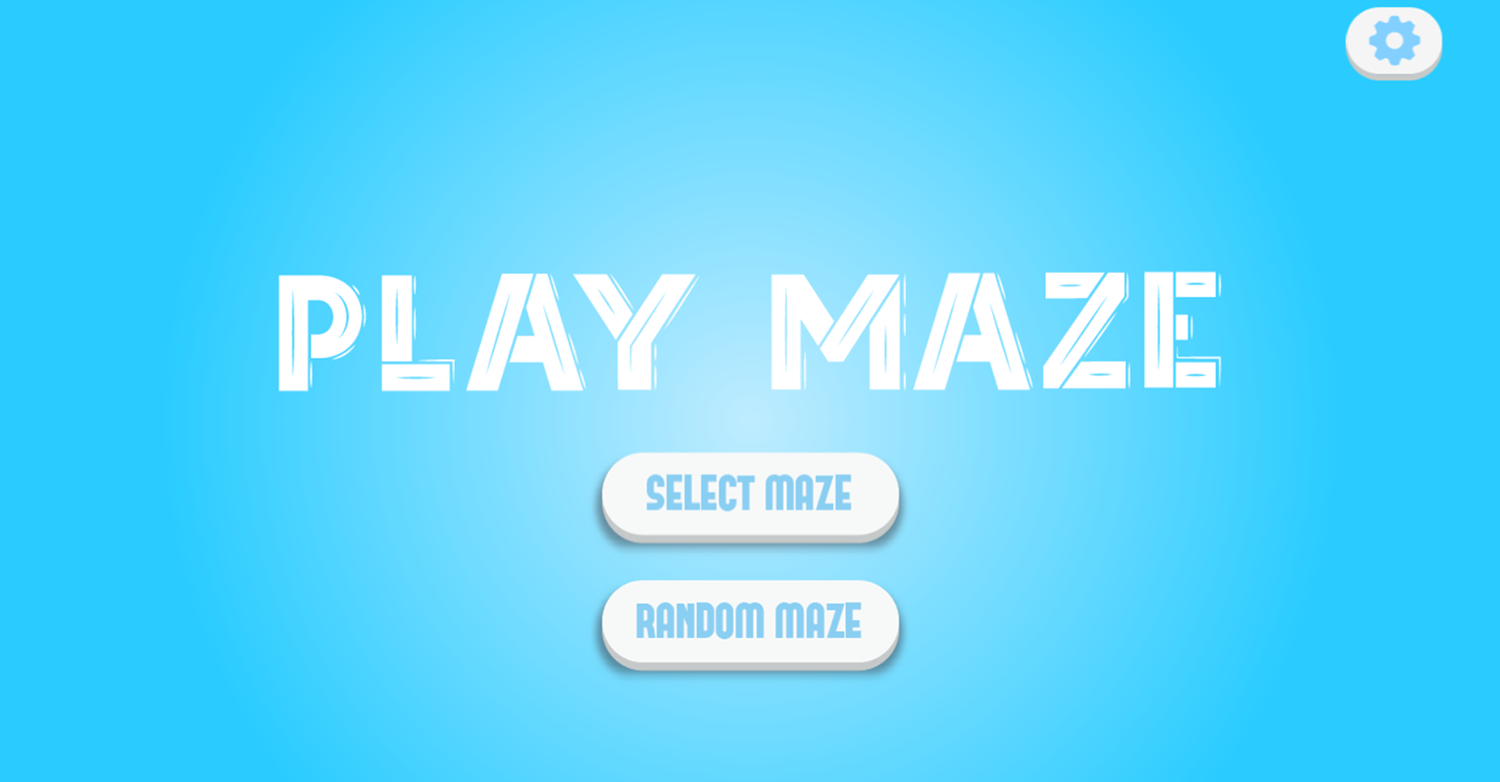 Play Maze Game Welcome Screen Screenshot.