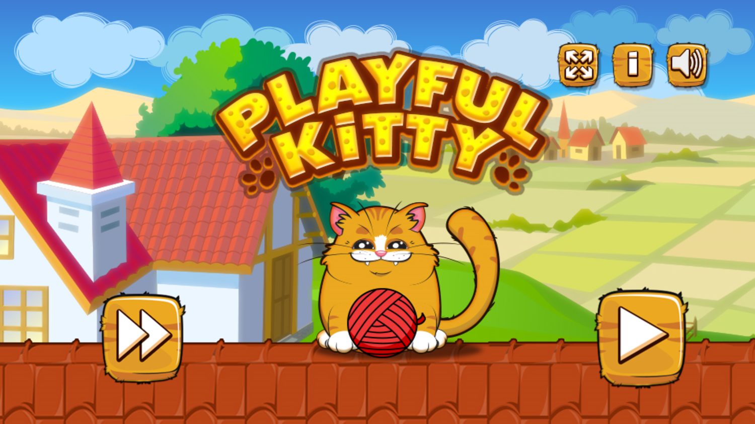 Playful Kitty Game Welcome Screenshot.