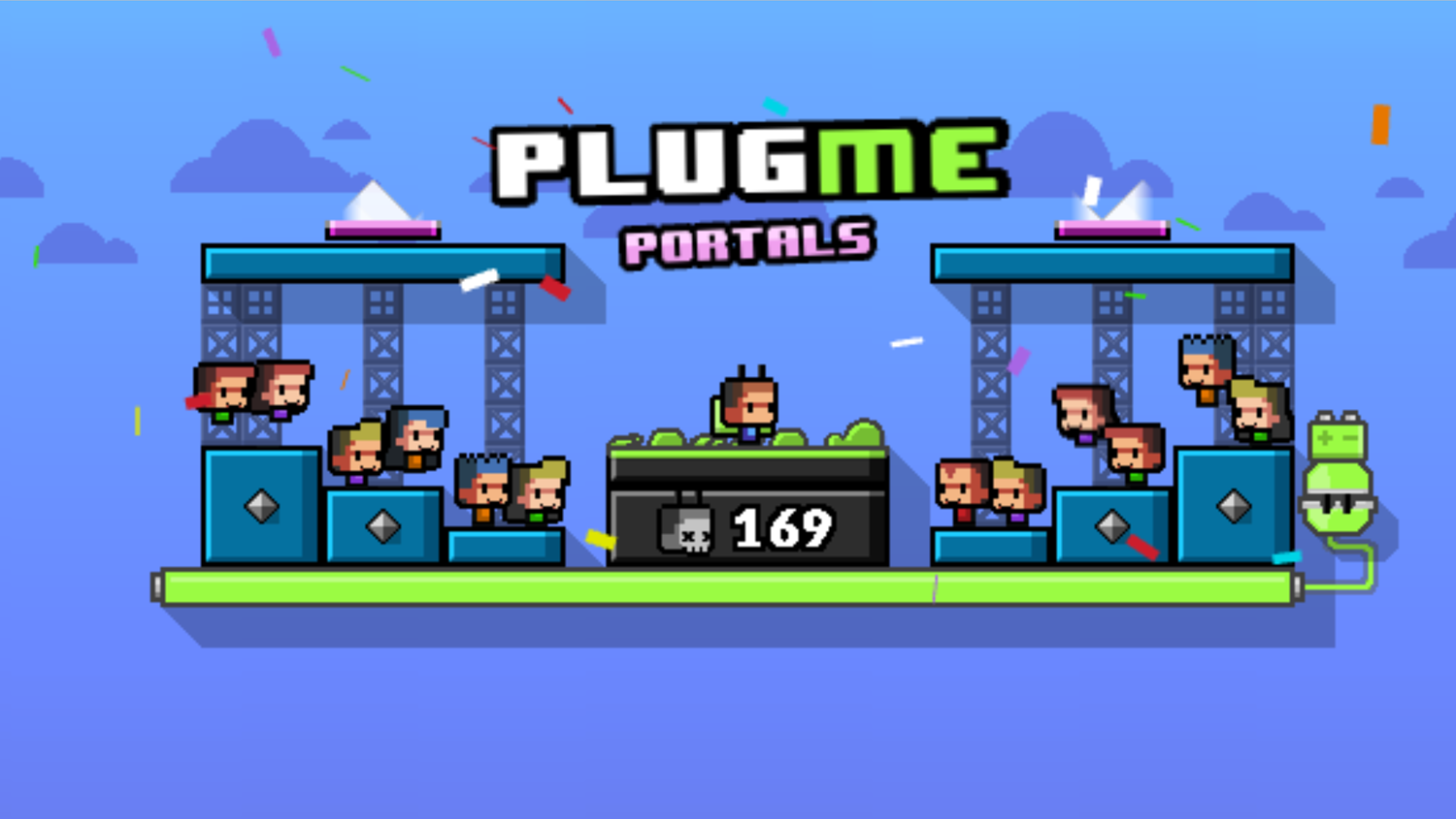 Plug Me Portals Game Beat Screen Screenshot.