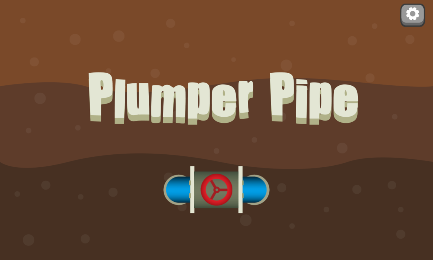 Plumper Pipe Game Welcome Screen Screenshot.