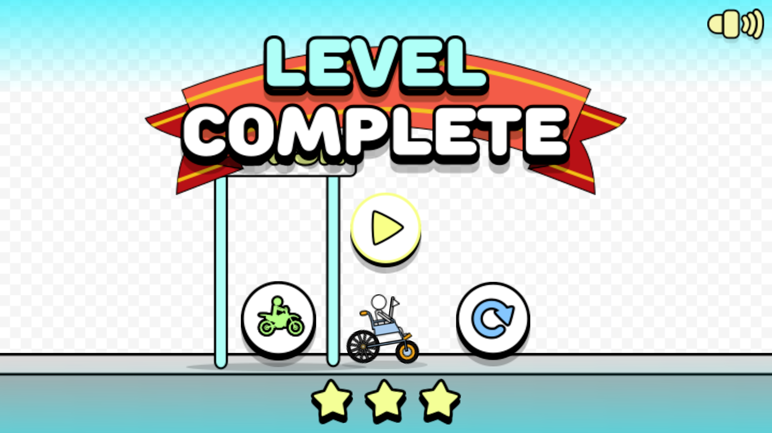 Pocket Racing Game Level Complete Screenshot.