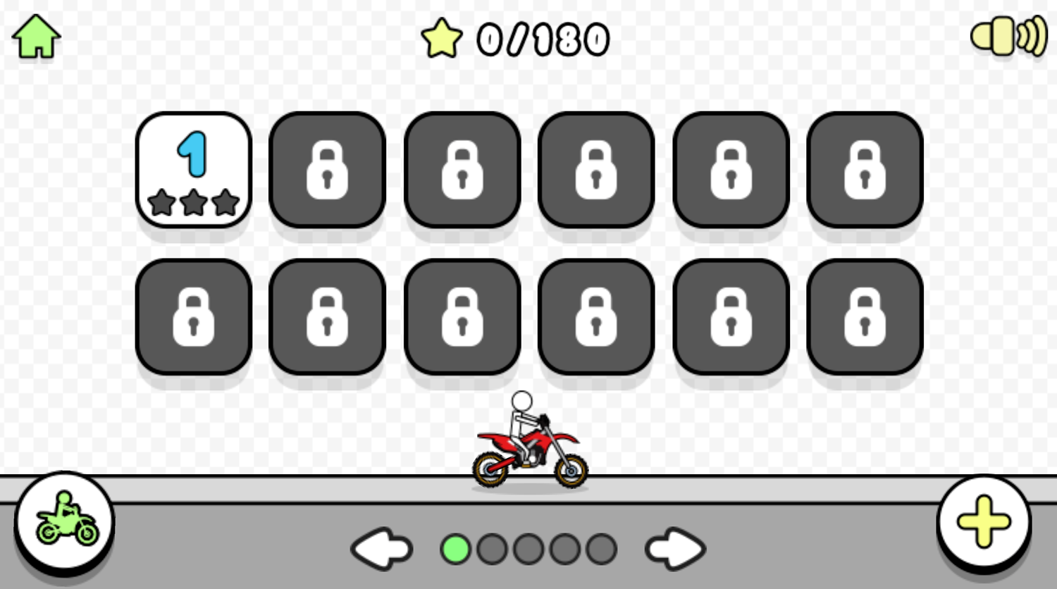 Pocket Racing Game Level Select Screen Screenshot.
