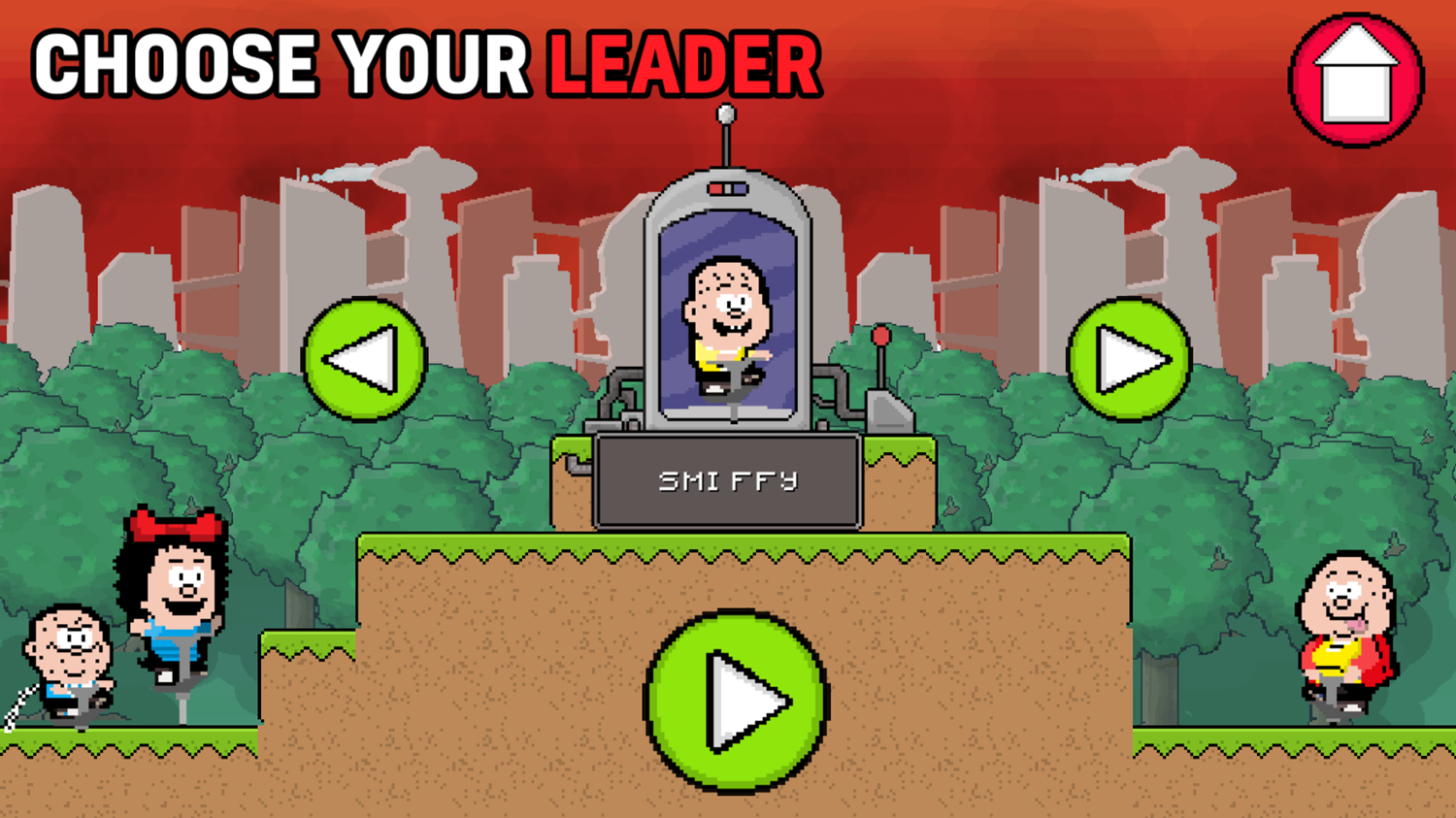 Pogo to the Future Game Choose Leader Screenshot.