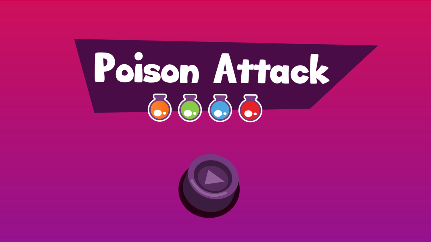 Poison Attack Game Welcome Screen Screenshot.