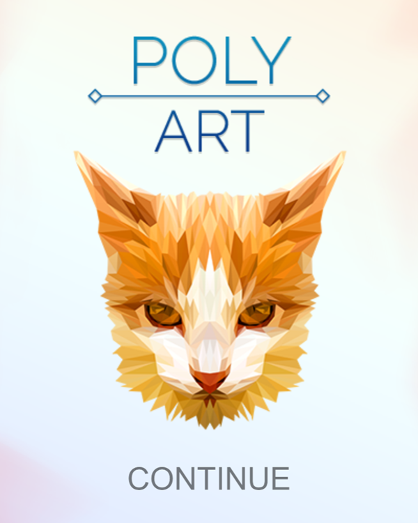 Poly Art Game Welcome Screen Screenshot.