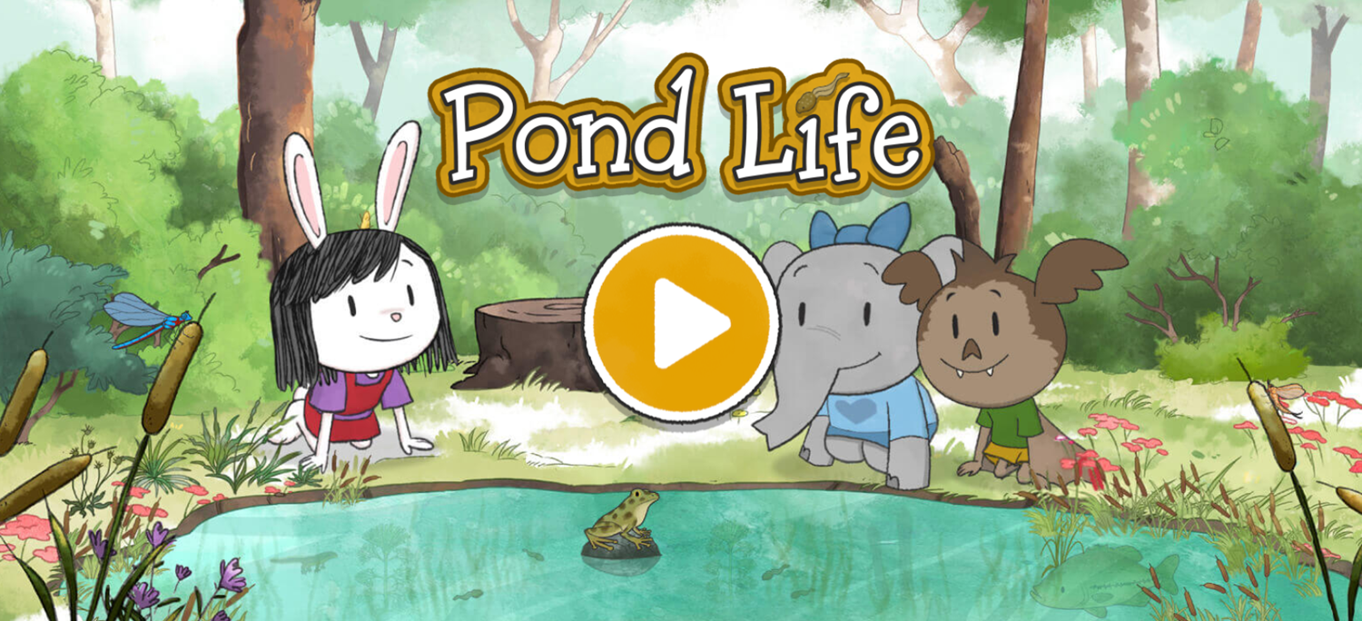 Pond Life Game Welcome Screen Screenshot.