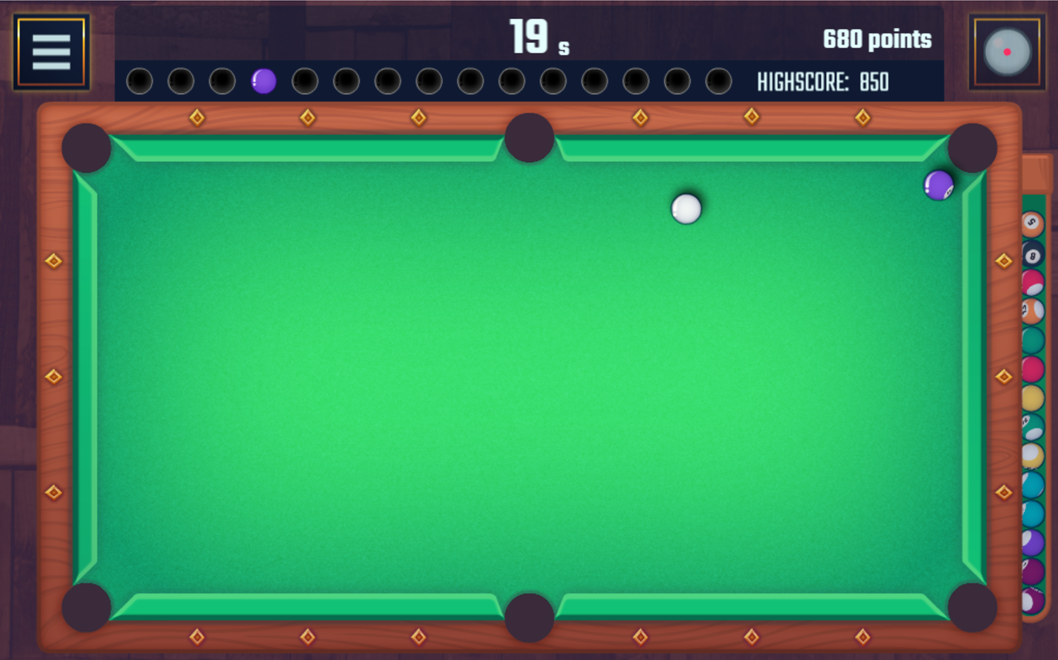 Pool Club Final Ball Screenshot.