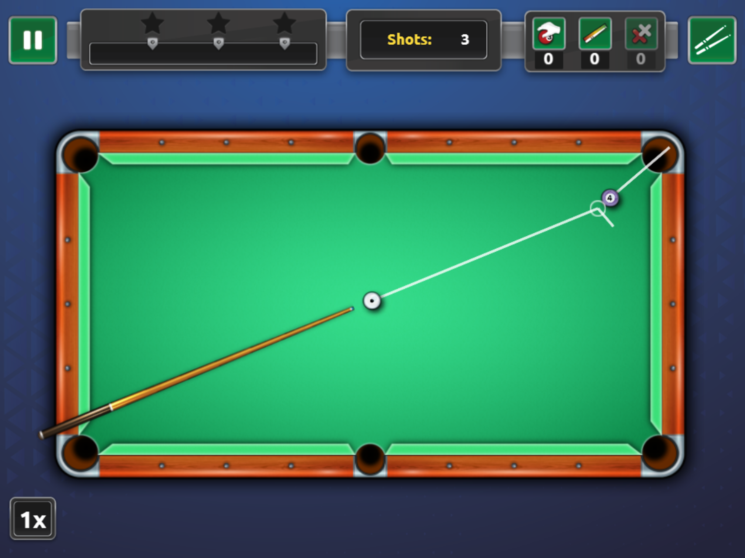 Pool Mania Game Level Play Screenshot.