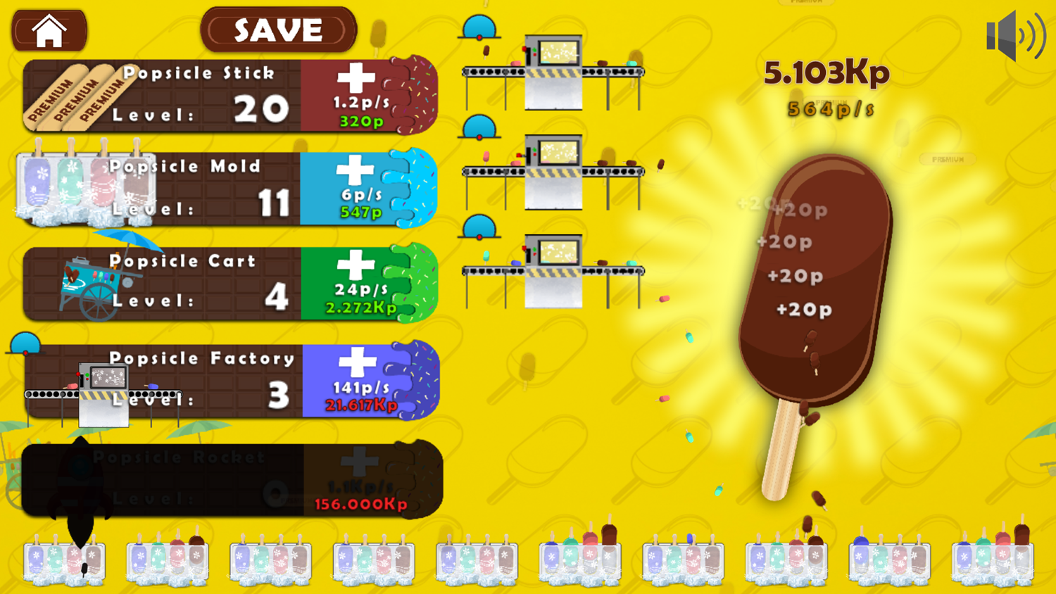 Popsicle Clicker Game Play Screenshot.