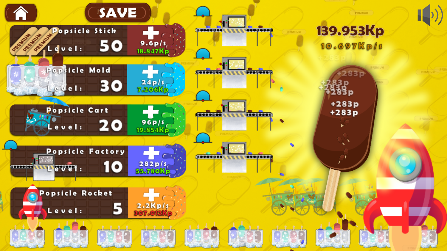 Popsicle Clicker Game Progress Screenshot.