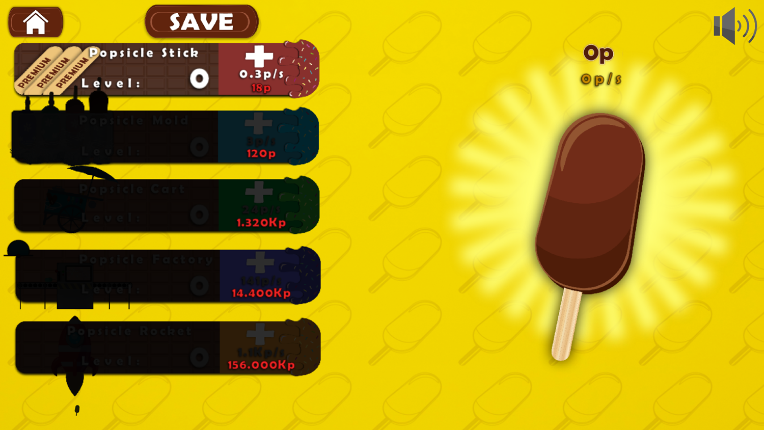 Popsicle Clicker Game Start Screenshot.