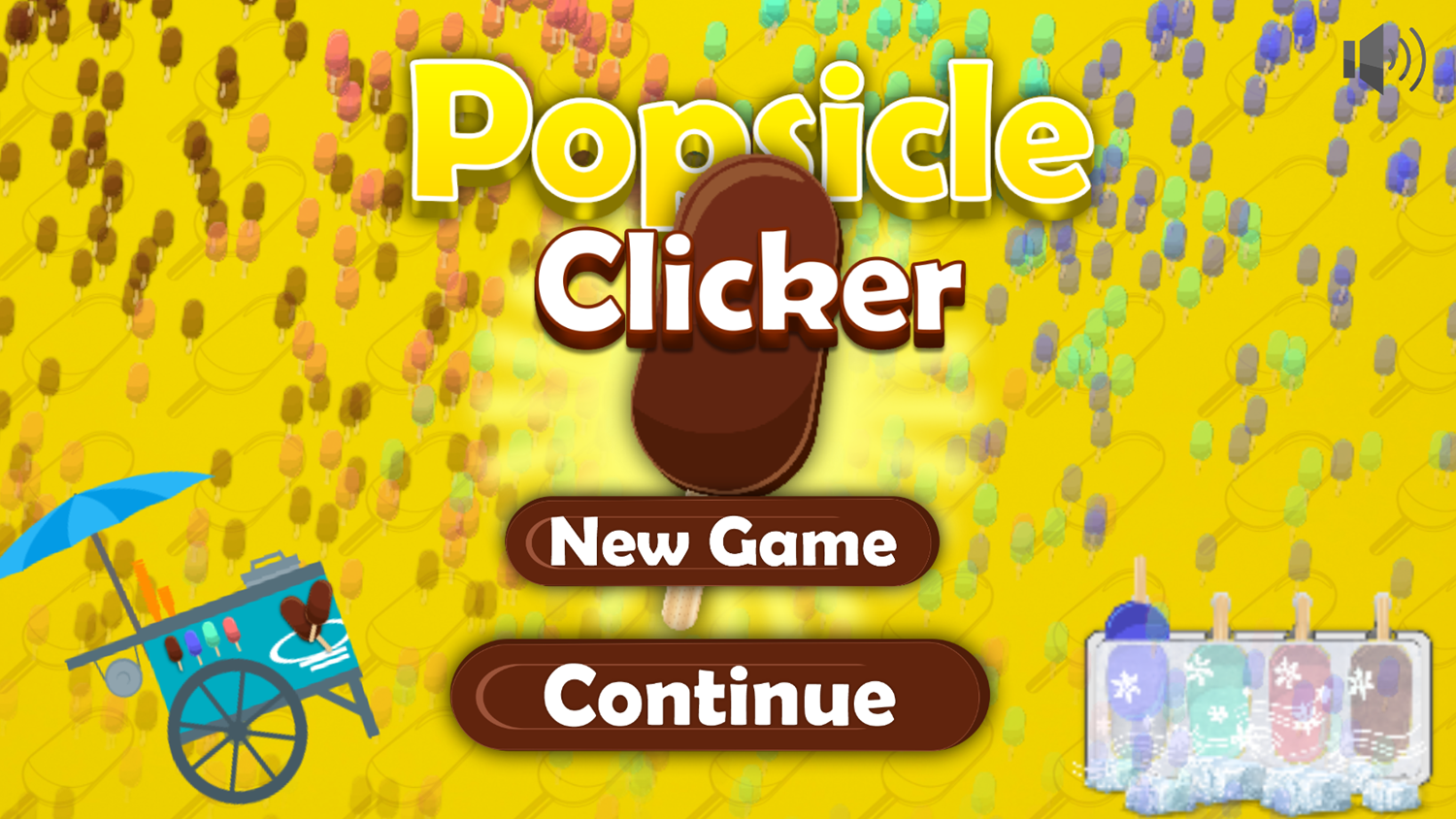 Popsicle Clicker Game Welcome Screen Screenshot.