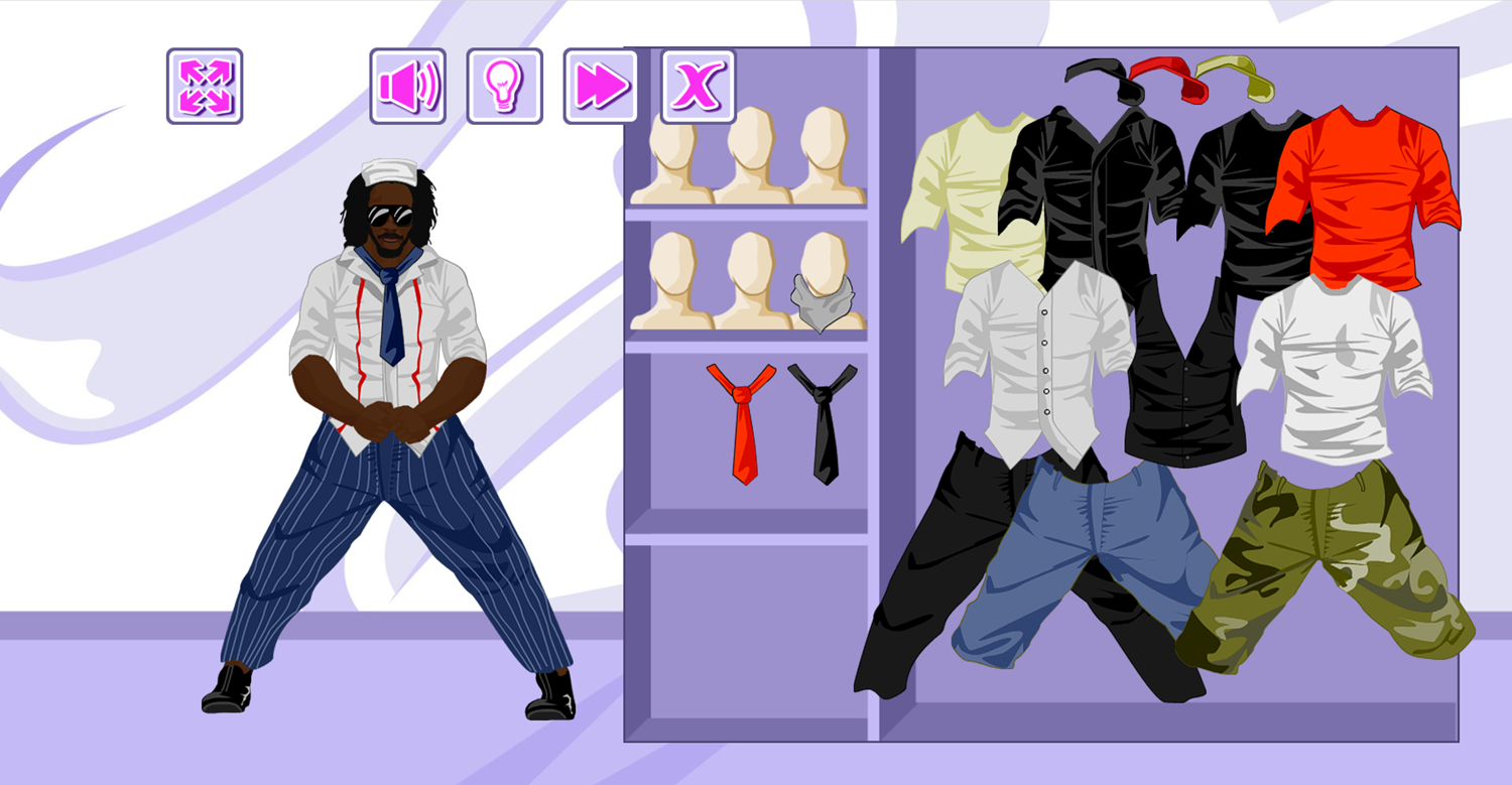 Popstar Dress Up Game Guy Screenshot.