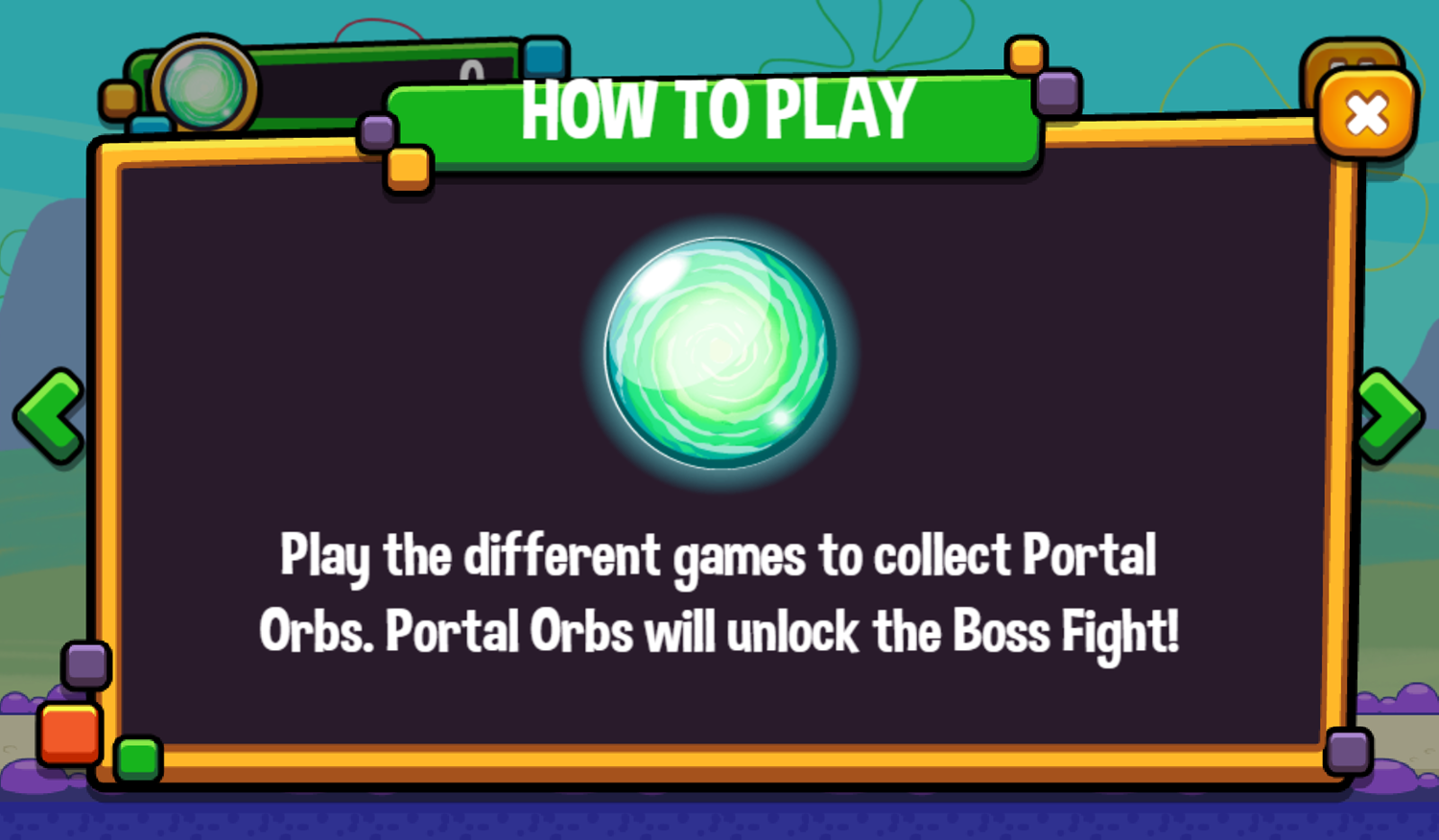 Portal Chase Game How To Play Screenshot.