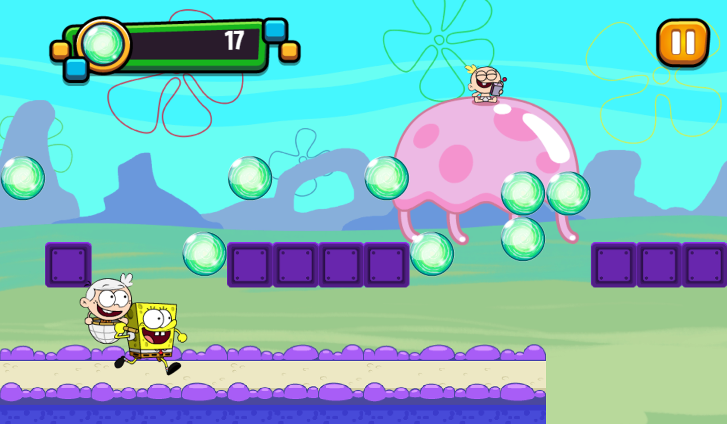 Portal Chase Game Jellyfish Jump Play Screenshot.