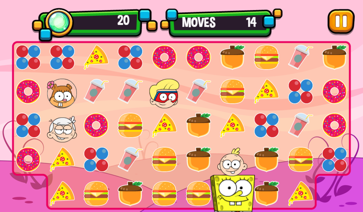 Portal Chase Game Snack Match Play Screenshot.
