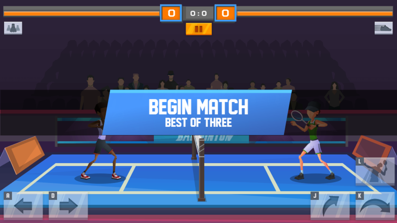 Power Badminton Game Begin Match Screenshot.