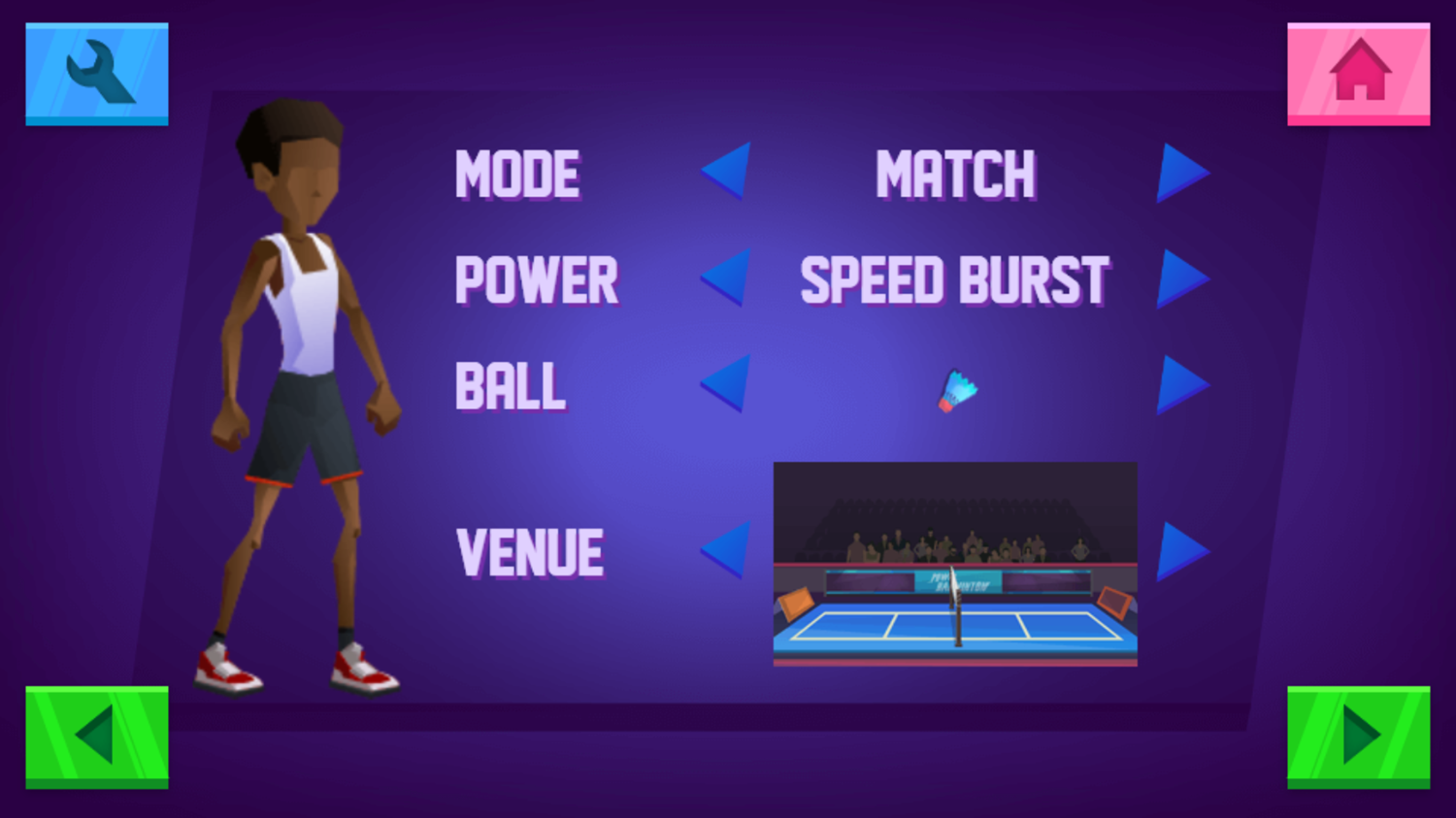 Power Badminton Game Game Mode Screenshot.